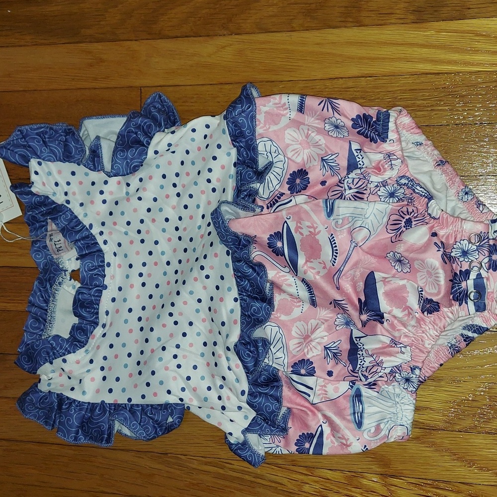 Pete + lucy teacup baby girl summer romper